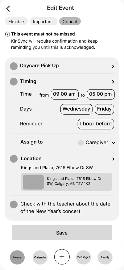 Low-fidelity wireframe, Events 5.2 flexible: new event form with a flexible time